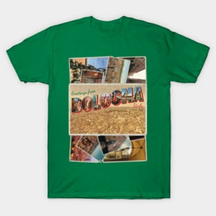 Greetings from Bologna in Italy Vintage style retro souvenir T-Shirt